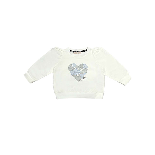 Girls White Cotton Sweatshirts