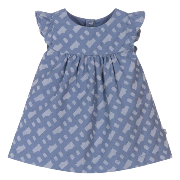 Baby Girls Blue Monogram Cotton Dress