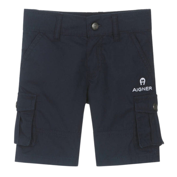 Baby Boys Blue Cotton Cargo Shorts