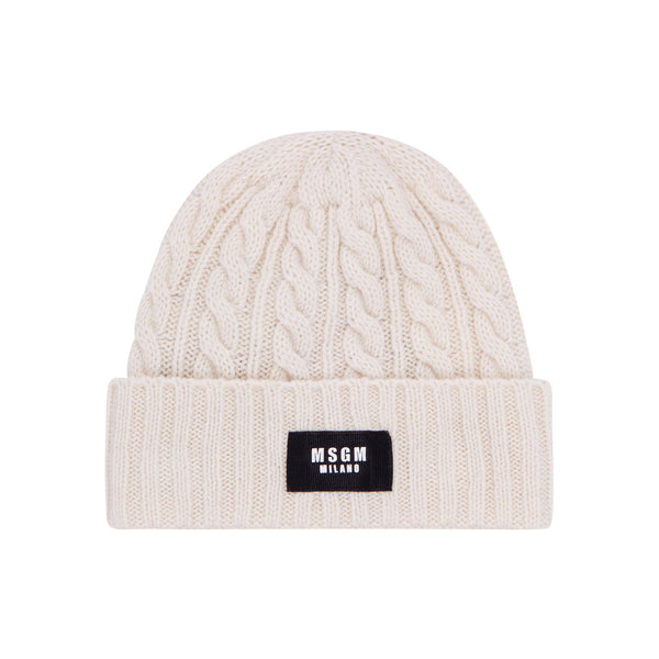 Kids Ivory Wool Beanie Hat