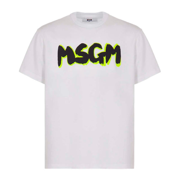 Boys White Logo-Print Cotton T-Shirt