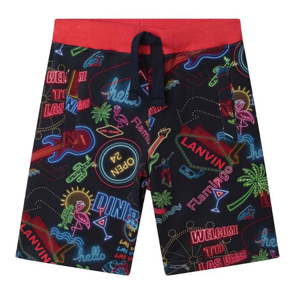 Boys Black Cotton Shorts