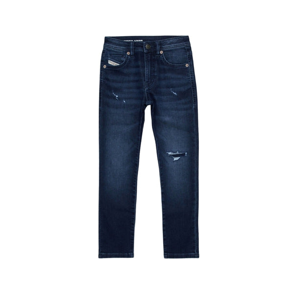 Boys Denim Blue Dark tapered Jeans