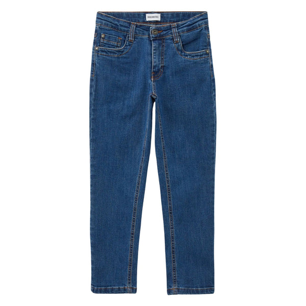Boys Blue Demin Logo-Print Jeans
