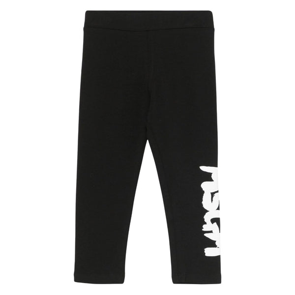 Girls Black Logo-print leggings