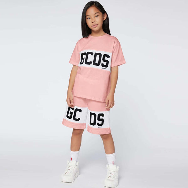 Girls GCDS Logo Band T-Shirt