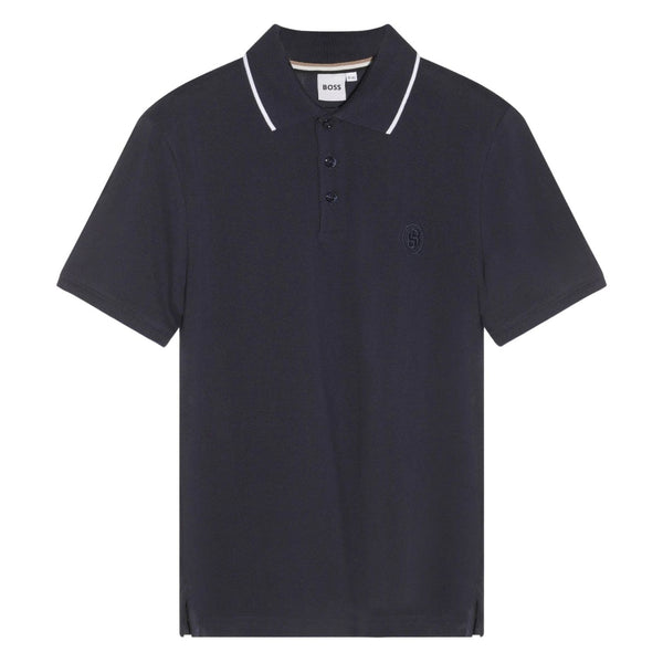 Boys Navy Blue Double B Polo T-Shirt