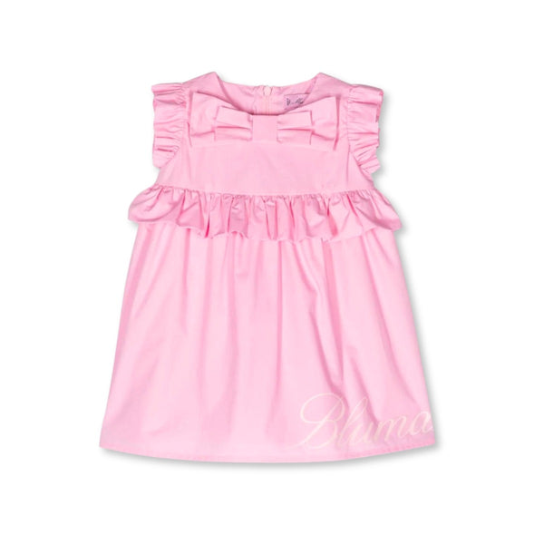 Baby Girls Pink Logo-Print Cotton Dress