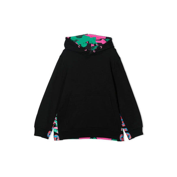 Floral Black Hoodie Sweatshirt