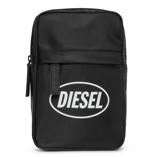 Boys Black Logo-Print Shoulder Bag