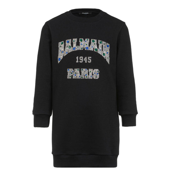 Logo Embellished Sweatshirt Dress