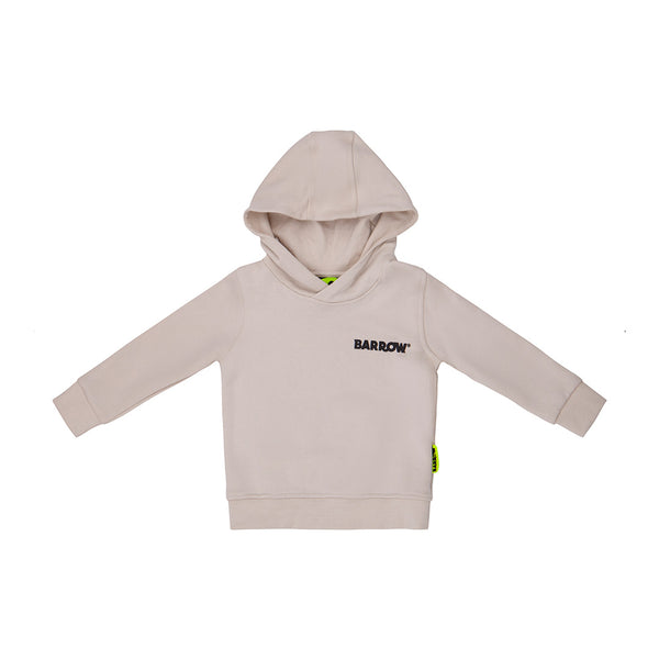 Baby Kids Cream Logo Print Hoodie