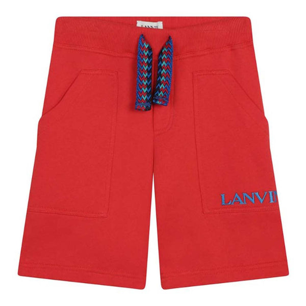 Boys Red Cotton Shorts
