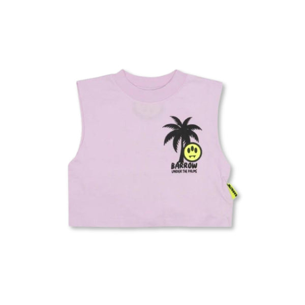 Girls Puprle Crew Neck Tank Sleeveless T-Shirt