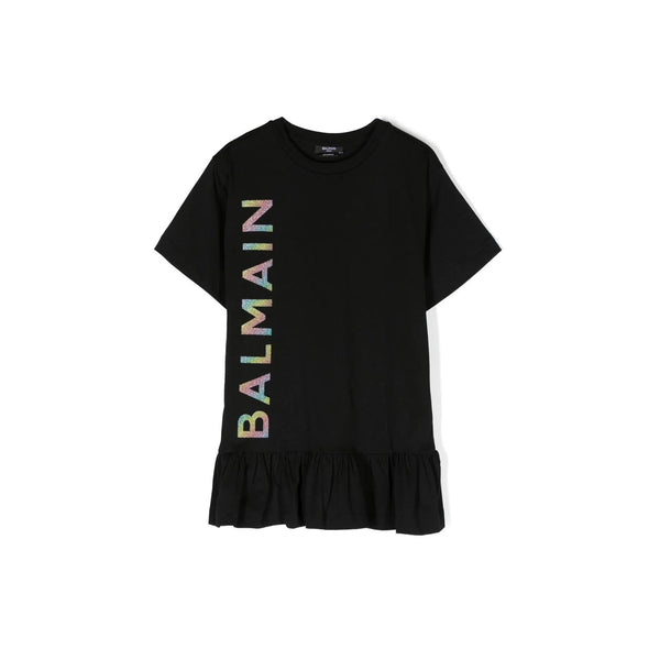 Girls Black Logo Jersey Dress