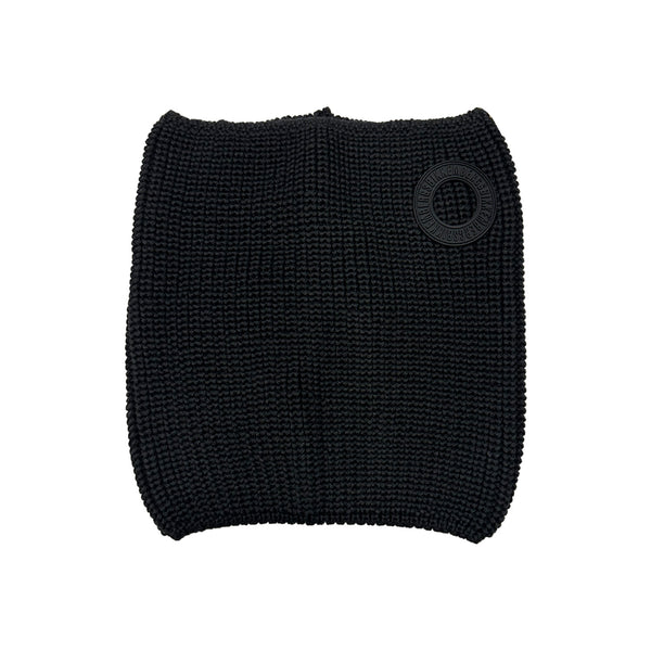 Boys Black Wool Knitted Scarf