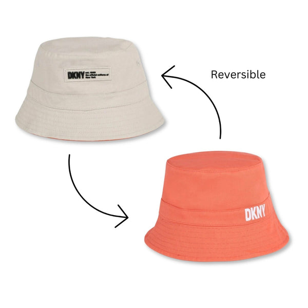 Unisex Cream & Orange Reversible Bucket Hat