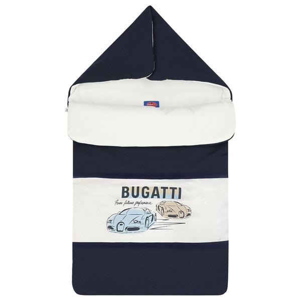 Baby Boys Navy Blue & White Logo-Print Nest