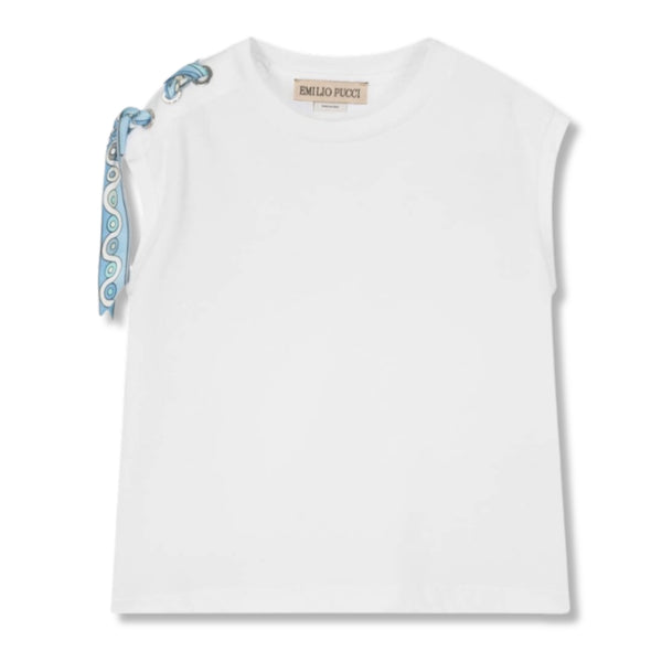 Girls White Organic Cotton T-Shirt