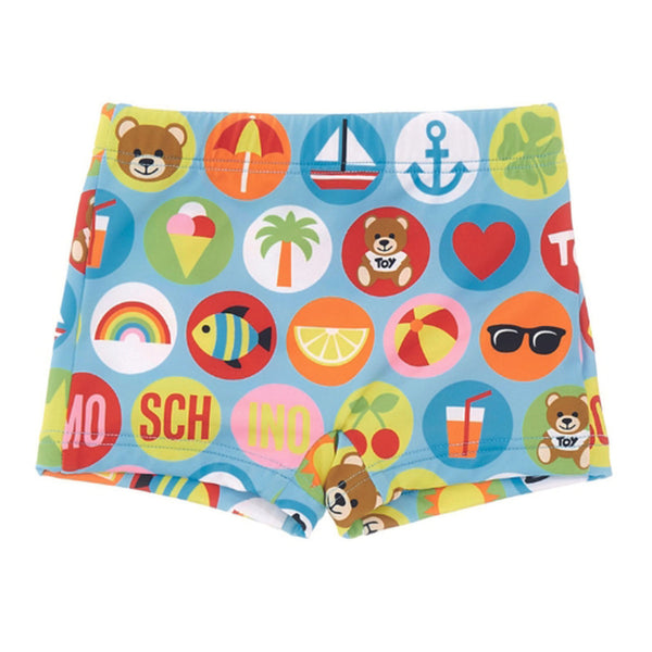 Boys Blue Logo Swim Shorts