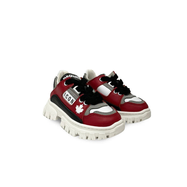 Icon contrast-panel low-top sneakers