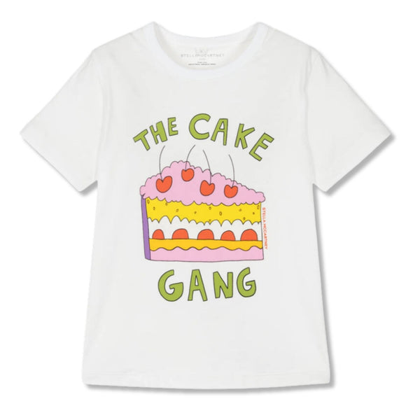 Girls White Graphic-Print T-Shirt