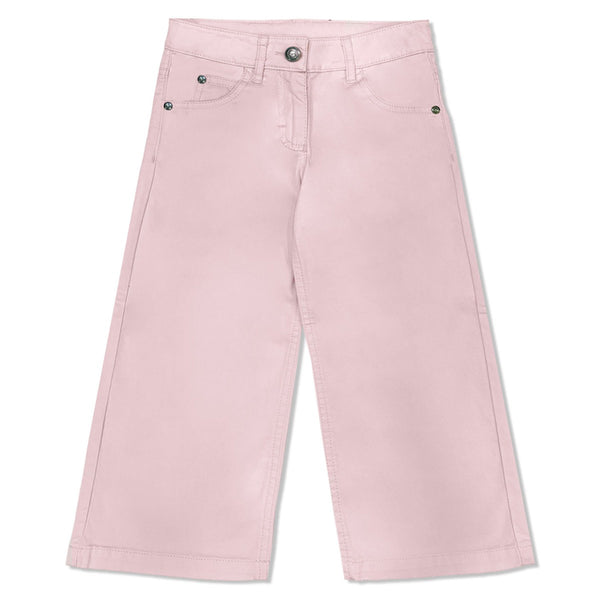 Girls Pink Wide-Leg Jeans