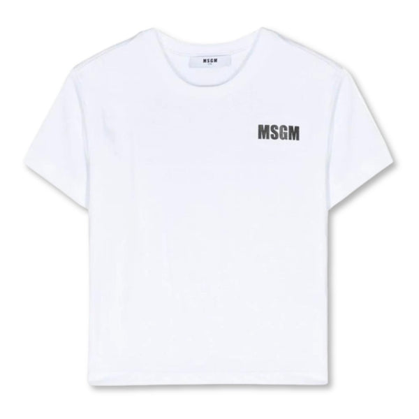 Unisex White Logo-Print Cotton T-shirt