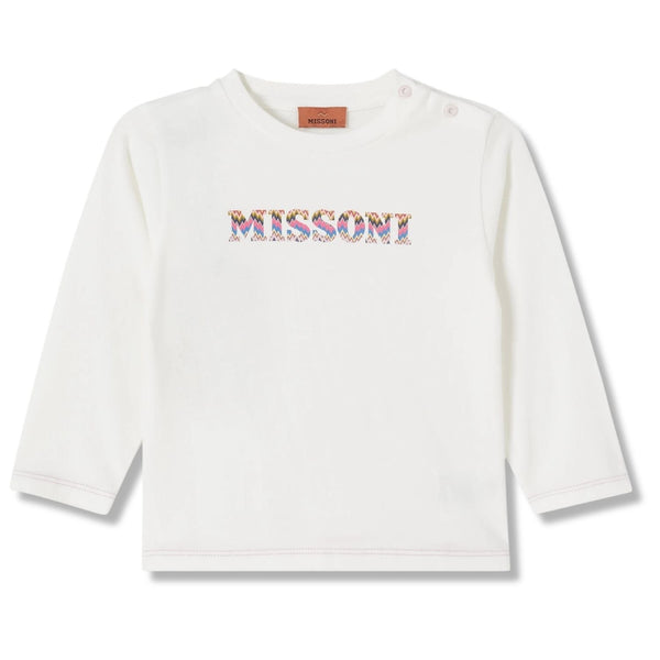 Girls Ivory Logo-Print T-Shirt