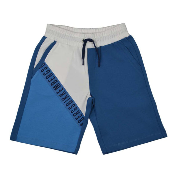 Boys Blue Logo-Stripe Cotton Shorts