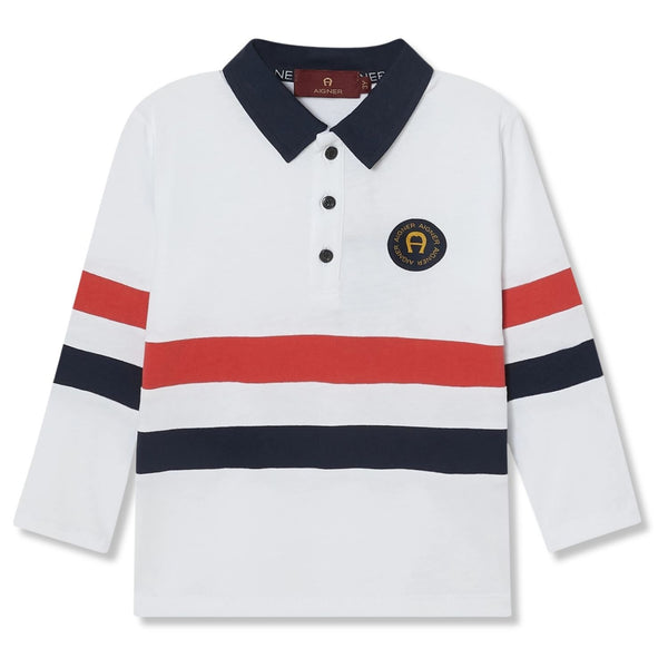 Baby Boys White Logo-Polo T-Shirts