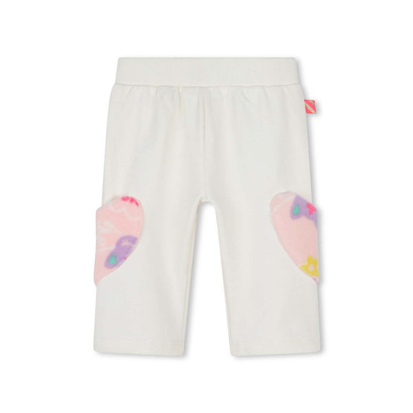Baby Girls Ivory Heart-Pocket Jogger