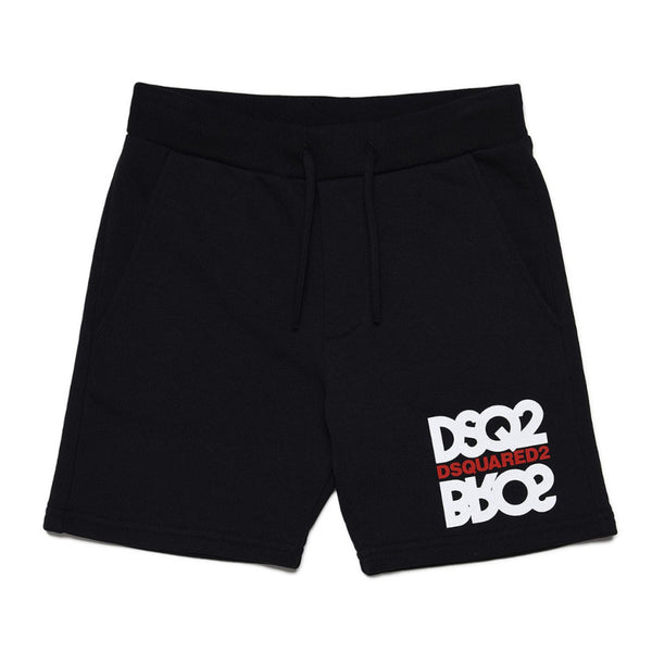 Boys Dsquared2 Logo Black Shorts