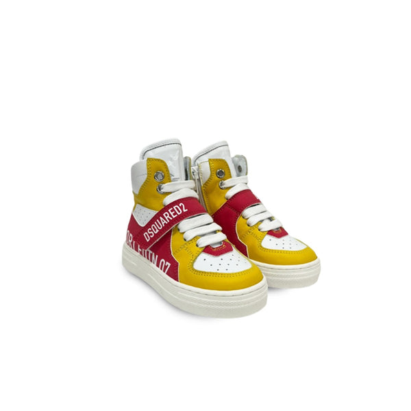 White Ankle Height multicolor Boys Sneakers