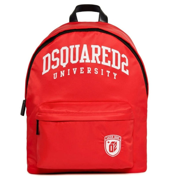 Unisex Red Dsquared2 Logo-Print Backpack
