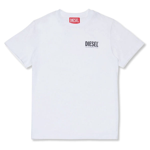 Boys White Logo-Patch T-Shirts