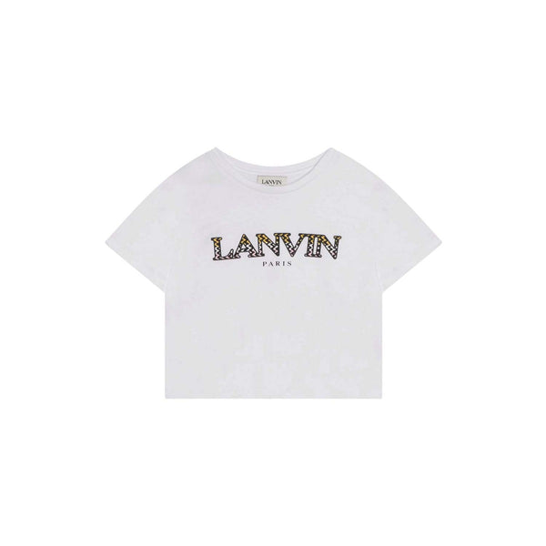 Girls White Half Sleeves T-Shirt