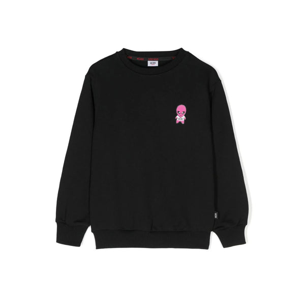 Kids Black Logo-Print Sweatshirt