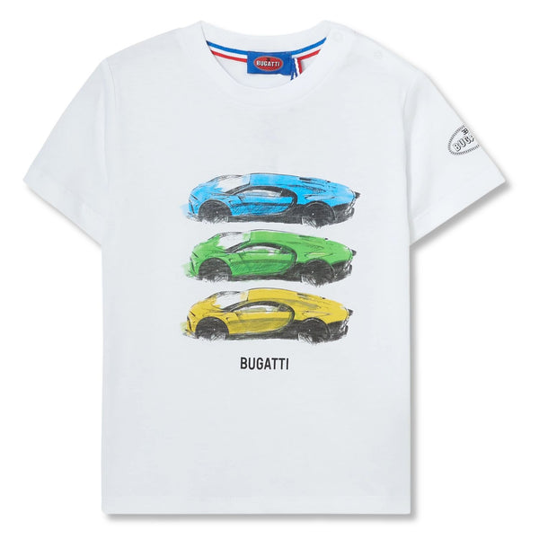 Baby Boys White Sports Car-Print T-Shirt