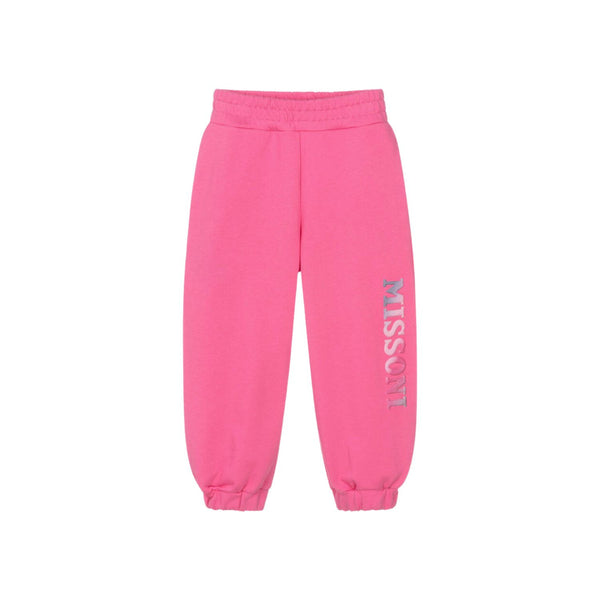 Girls Pink Cotton Joggers