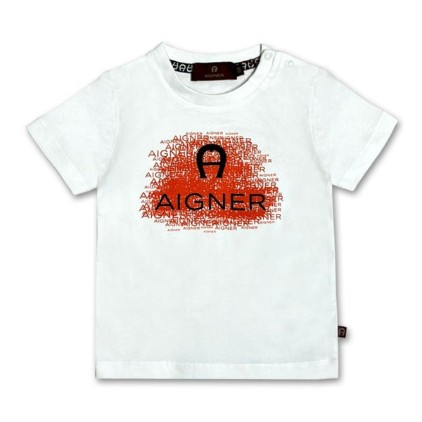 Kids White Cotton Logo-Print T-Shirt