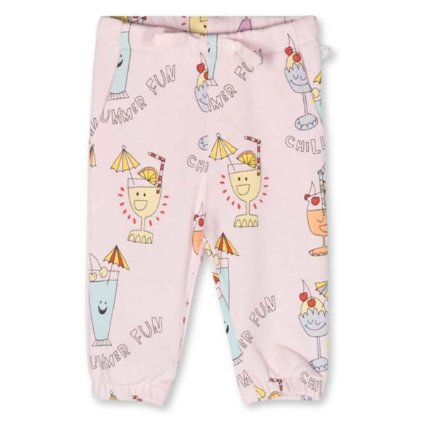 Baby Girls Pink Cocktail-Print Jogger