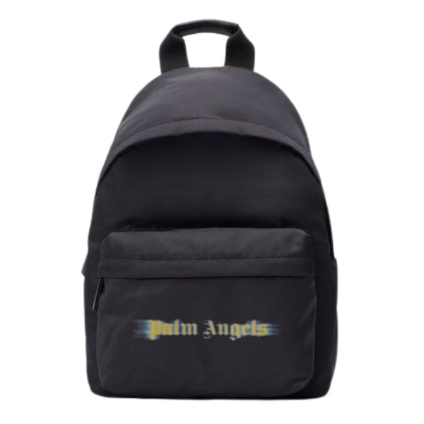 Boys Black Blurred Logo-Print Backpack