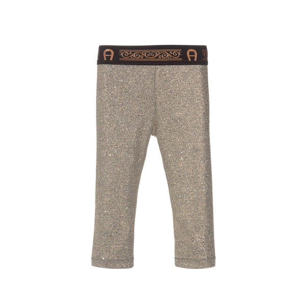 Baby Girls Gold Metallic Leggings