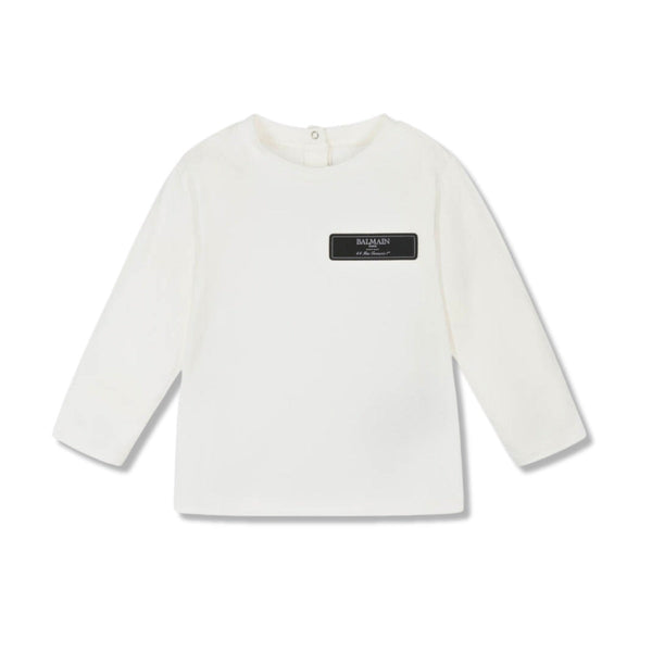 Baby Boys Ivory Cotton T-Shirt