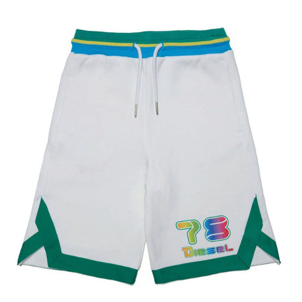 White Basketball Shorts With Drawstring Waistband