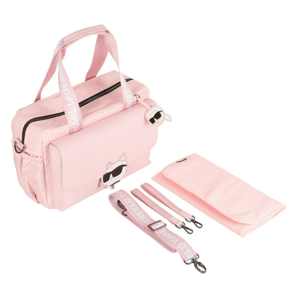 Baby Girls Pink Logo-Print Changing Bag