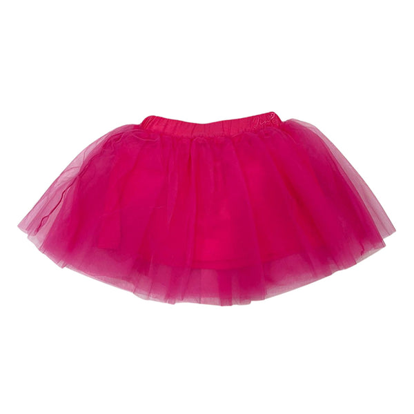 Girl Pink Cotton Logo Print Skirt