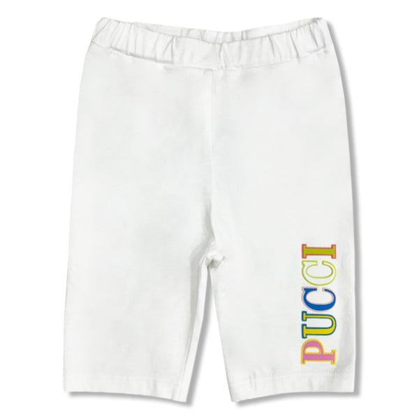 Girls Multi Color Logo Legging