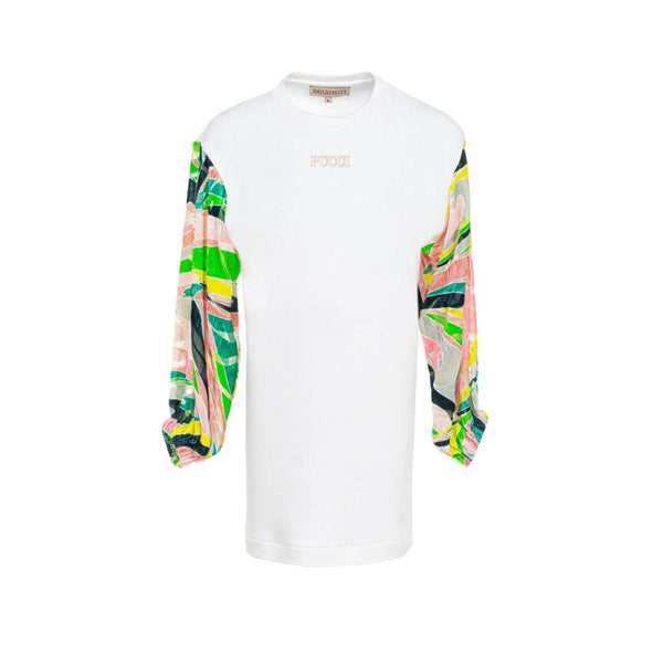Girls White Vetrate Dress